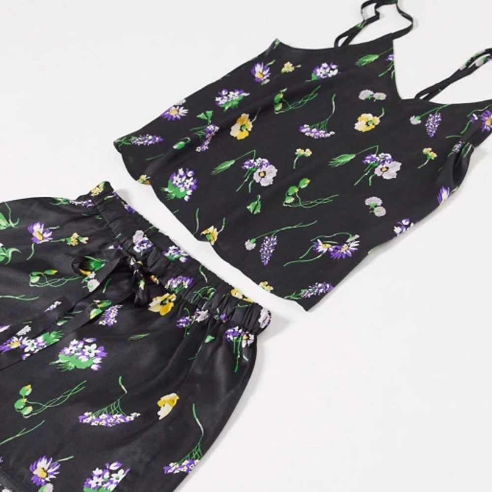 ASOS Wildflower Satin Cami Pajama Top